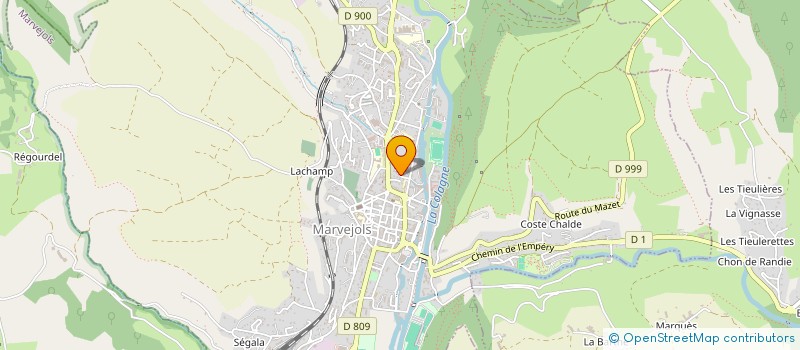 localisation de l'entreprise MONSIEUR CHARLES COULONDRE  MARVEJOLS