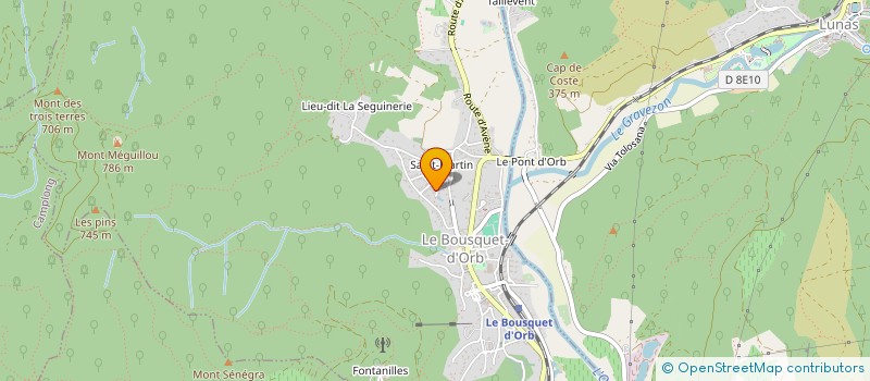 localisation de l'entreprise MONSIEUR CHARLES CRUCIANI  LE BOUSQUET D'ORB