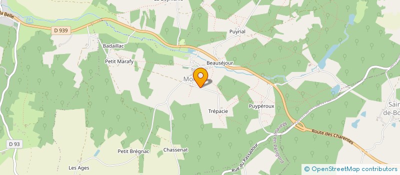 localisation de l'entreprise MONSIEUR CHARLES CUEILLENS  MAREUIL EN PERIGORD