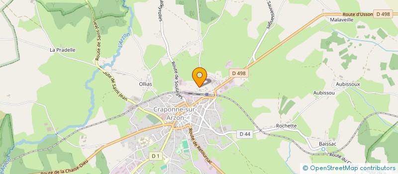 localisation de l'entreprise MONSIEUR CHARLES DAURAT à CRAPONNE-SUR-ARZON