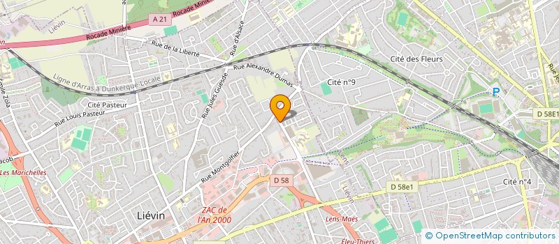 localisation de l'entreprise MONSIEUR CHARLES DUBOURDIEU  LIEVIN