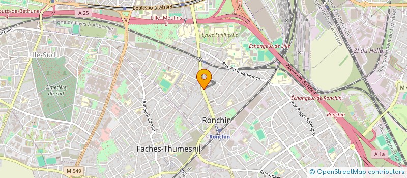 localisation de l'entreprise MONSIEUR CHARLES EDOUARD EVIN  RONCHIN