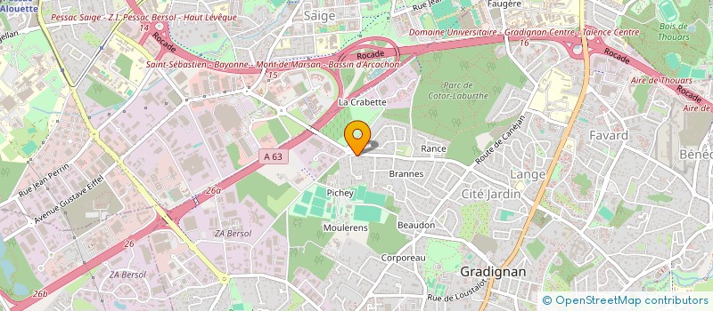 localisation de l'entreprise MONSIEUR CHARLES FABRE à GRADIGNAN