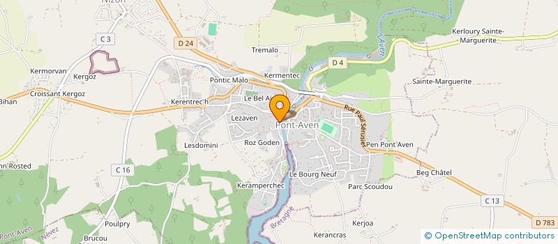 localisation de l'entreprise MONSIEUR CHARLES GUIZIOU à PONT-AVEN