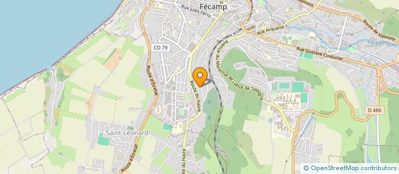 localisation de l'entreprise MONSIEUR CHARLES HERVIEU  FECAMP