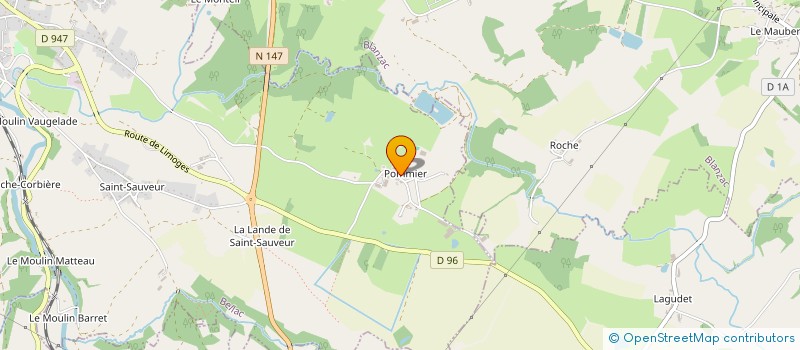 localisation de l'entreprise MONSIEUR CHARLES HODENCQ  BELLAC