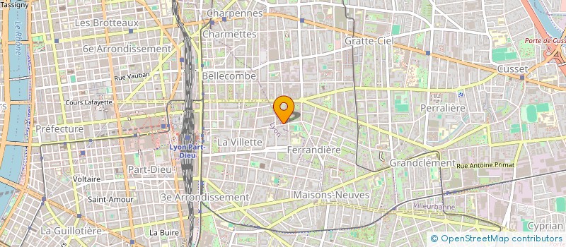 localisation de l'entreprise MONSIEUR CHARLES JACQUOT  VILLEURBANNE