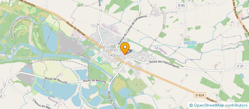 localisation de l'entreprise MONSIEUR CHARLES LOYER  CAZERES-SUR-L'ADOUR