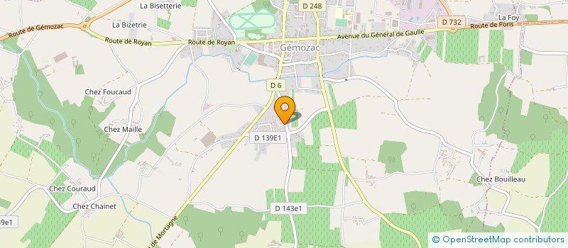 localisation de l'entreprise MONSIEUR CHARLES MILLION  GEMOZAC