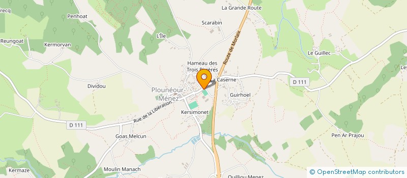 localisation de l'entreprise MONSIEUR CHARLES MOREAU  PLOUNEOUR-MENEZ