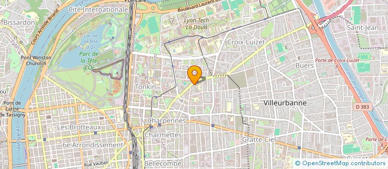 localisation de l'entreprise MONSIEUR CHARLES POROI  VILLEURBANNE