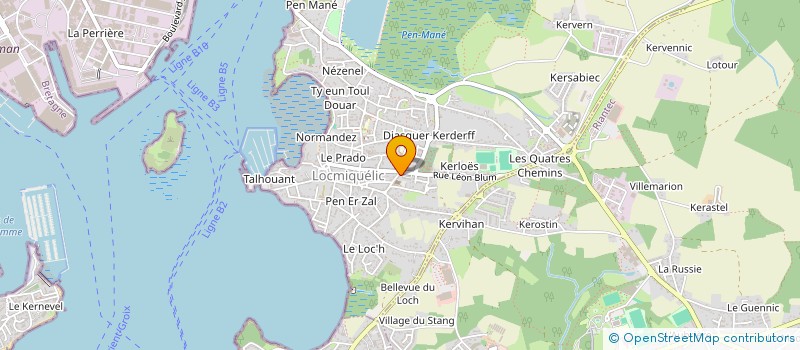 localisation de l'entreprise MONSIEUR CHARLES ROBERT  LOCMIQUELIC