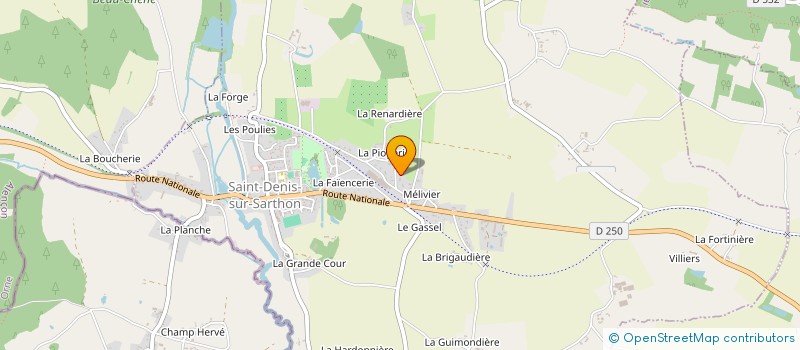 localisation de l'entreprise MONSIEUR CHARLES RUEL à SAINT-DENIS-SUR-SARTHON