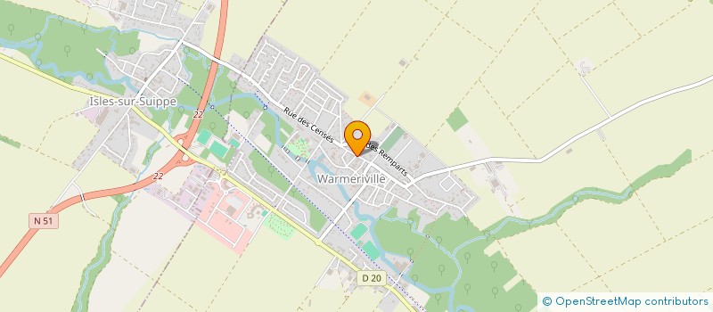 localisation de l'entreprise MONSIEUR CHARLES TAVERNIER  WARMERIVILLE