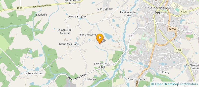 localisation de l'entreprise MONSIEUR CHARLES TERREFOND à SAINT-YRIEIX-LA-PERCHE