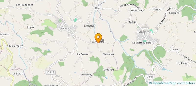 localisation de l'entreprise MONSIEUR CHARLES TISSEAUX  COISE