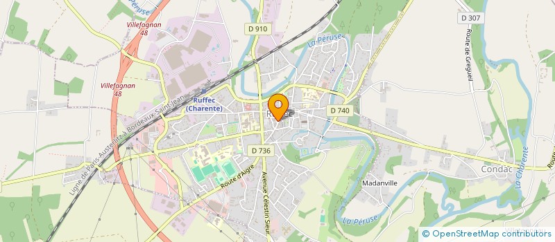 localisation de l'entreprise MONSIEUR CHARLES URRUTIA  RUFFEC