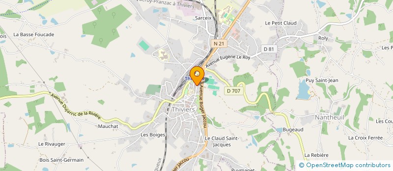 localisation de l'entreprise MONSIEUR CHARLES VALADE  THIVIERS