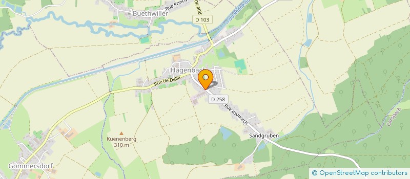 localisation de l'entreprise MONSIEUR CHARLES WERSINGER  HAGENBACH