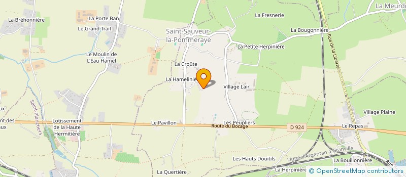 localisation de l'entreprise MONSIEUR CHARLIE DELHUMEAU  SAINT-SAUVEUR-LA-POMMERAYE