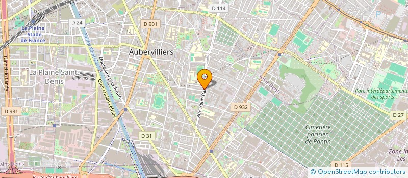 localisation de l'entreprise MONSIEUR CHARLIE LAPORTE  AUBERVILLIERS