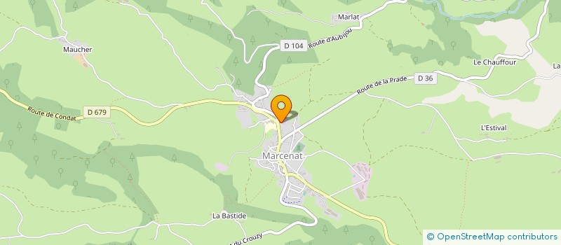 localisation de l'entreprise MONSIEUR CHARLIE POUGET à MARCENAT