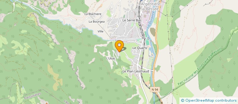 localisation de l'entreprise MONSIEUR CHARLIE TASSAUX  L'ARGENTIERE-LA-BESSEE