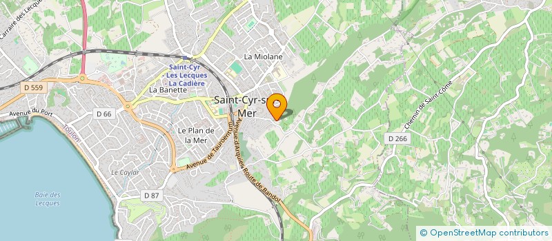 localisation de l'entreprise MONSIEUR CHARLOTTE ROCHER à SAINT-CYR-SUR-MER