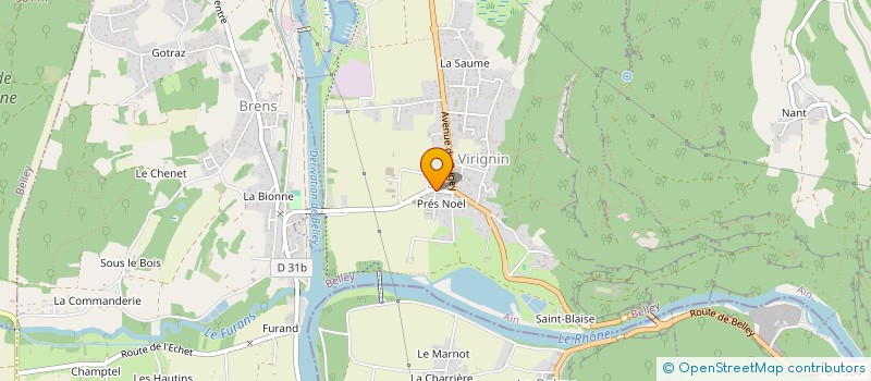 localisation de l'entreprise MONSIEUR CHARLY BEDANI  VIRIGNIN