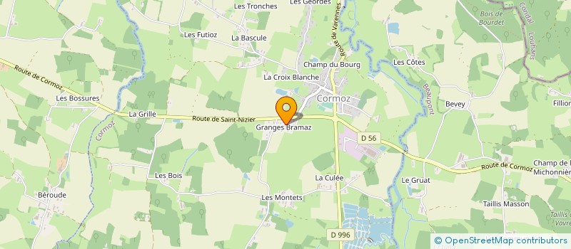 localisation de l'entreprise MONSIEUR CHARLY BERSOT à CORMOZ