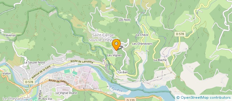 localisation de l'entreprise MONSIEUR CHARLY BESSON  LE CHEYLARD