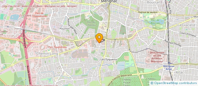 localisation de l'entreprise MONSIEUR CHARLY COQUARD--FONTAN  MERIGNAC