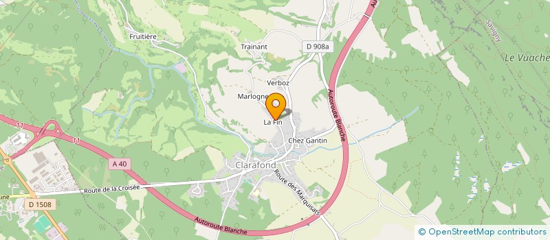 localisation de l'entreprise MONSIEUR CHARLY COUET  CLARAFOND-ARCINE