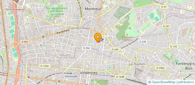 localisation de l'entreprise MONSIEUR CHARLY COUTANCEAU à MONTREUIL
