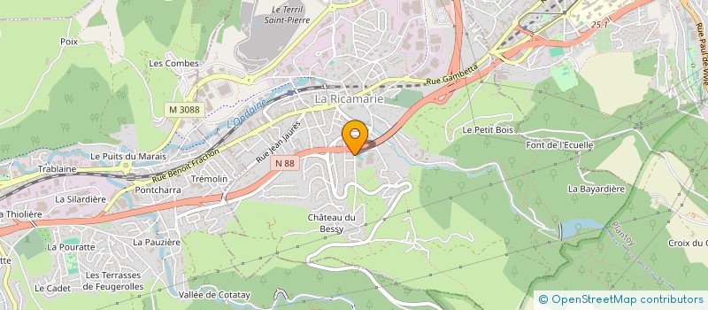 localisation de l'entreprise MONSIEUR CHARLY DEPARIS  LA RICAMARIE