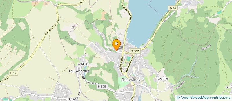 localisation de l'entreprise MONSIEUR CHARLY DOMALAIN  CHARAVINES