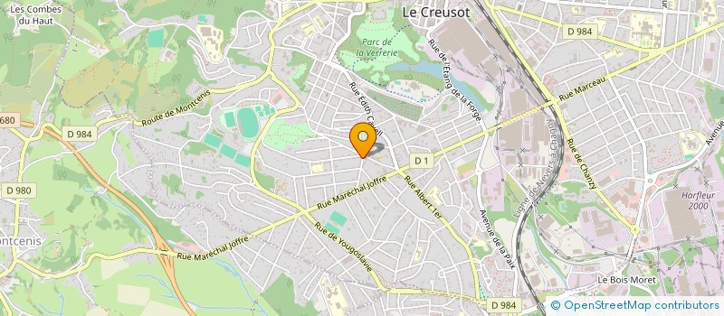 localisation de l'entreprise MONSIEUR CHARLY GOUJON à LE CREUSOT