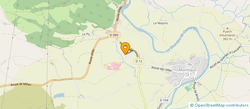 localisation de l'entreprise MONSIEUR CHARLY GRANIER  MONTLAUR