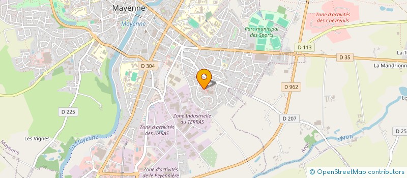 localisation de l'entreprise MONSIEUR CHARLY GUERRIER à MAYENNE