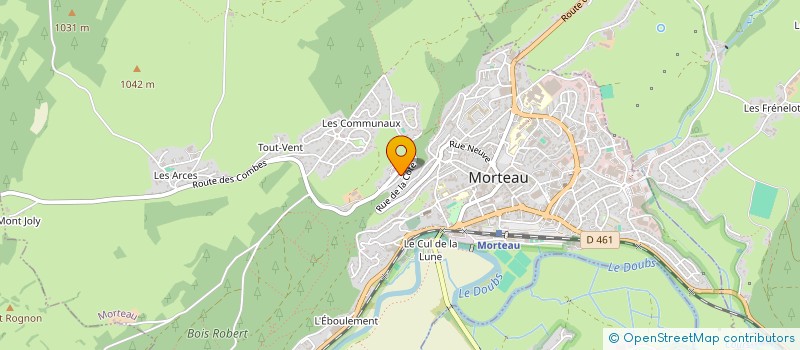 localisation de l'entreprise MONSIEUR CHARLY JACQUOT  MORTEAU