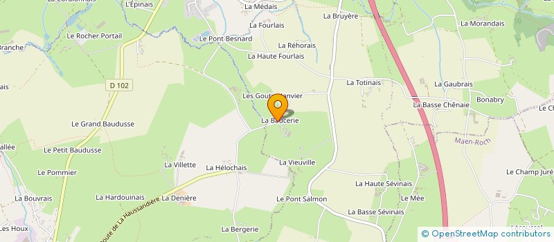 localisation de l'entreprise MONSIEUR CHARLY PRUDOR  LES PORTES DU COGLAIS