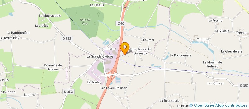 localisation de l'entreprise MONSIEUR CHARLY ROGER  GUIPRY-MESSAC