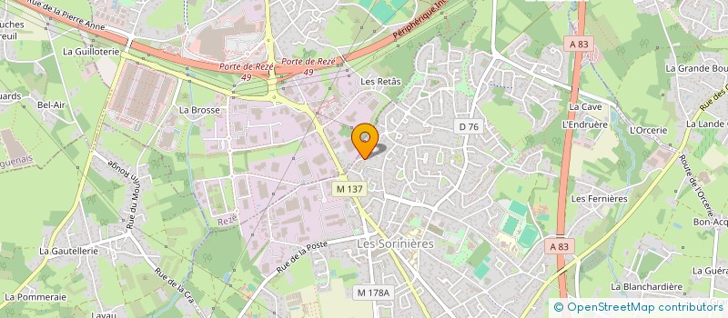 localisation de l'entreprise MONSIEUR CHARLY TENAUD  LES SORINIERES