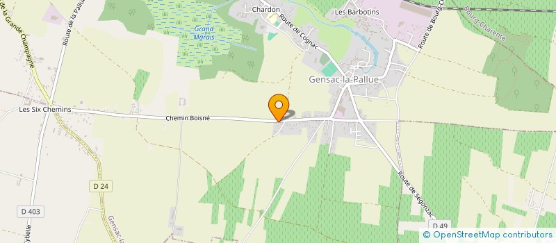 localisation de l'entreprise MONSIEUR CHARLY TOURAINE à GENSAC-LA-PALLUE