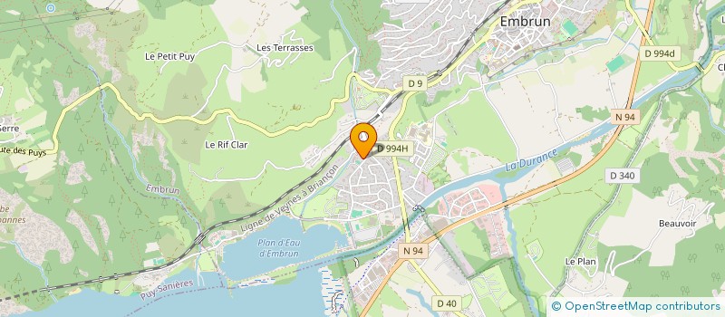 localisation de l'entreprise MONSIEUR CHARLY VAYRON  EMBRUN