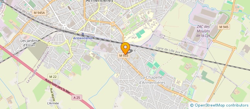 localisation de l'entreprise MONSIEUR CHARLY VERSTRAETE  LA CHAPELLE D ARMENTIERES