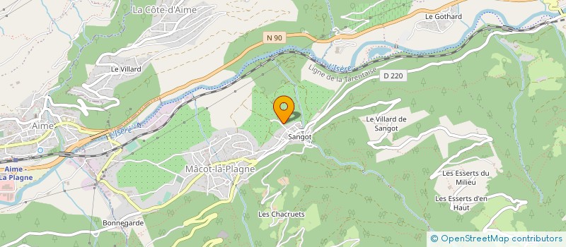 localisation de l'entreprise MONSIEUR CHAUTEMPS SIMON à AIME-LA-PLAGNE