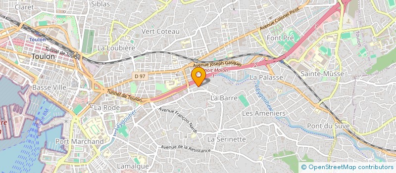 localisation de l'entreprise MONSIEUR CHEDLY LETAIEF  TOULON