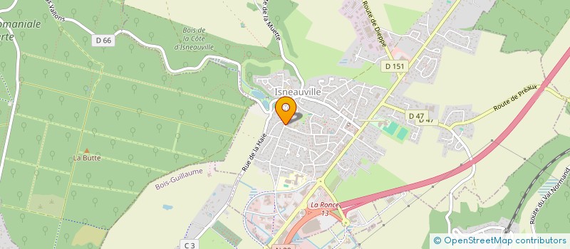 localisation de l'entreprise MONSIEUR CHERIF KONE  ISNEAUVILLE