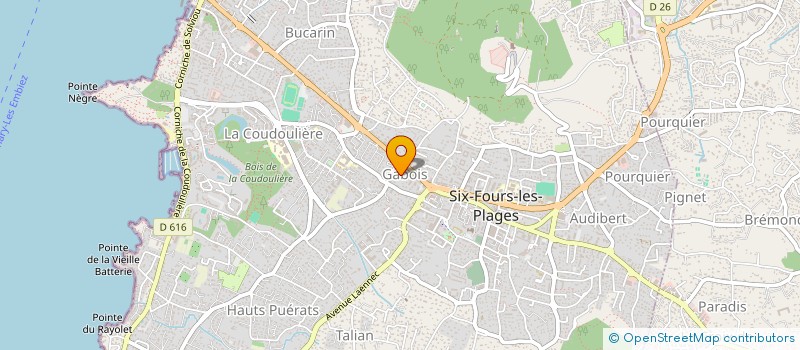 localisation de l'entreprise MONSIEUR CHILDERIC DELEMOTTE à SIX-FOURS-LES-PLAGES